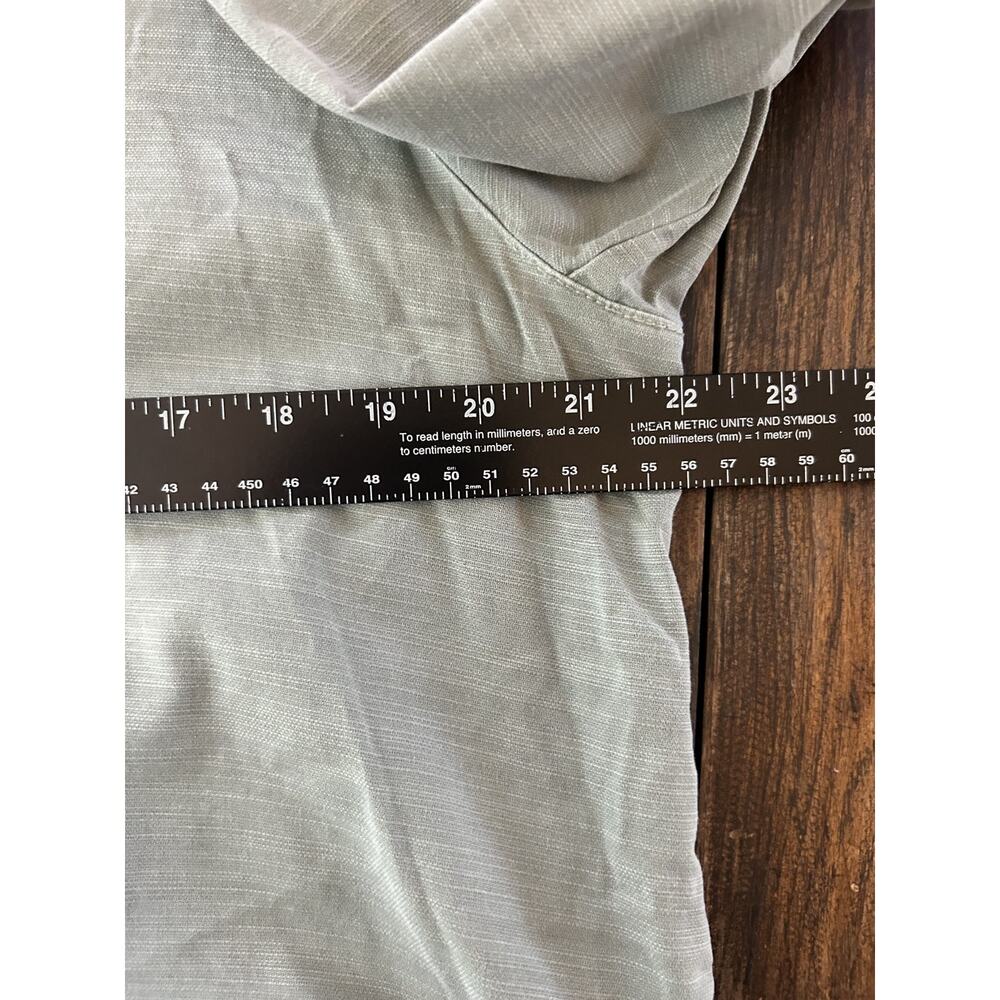 J JILL Utility Chore Button Front Jacket Minimalist Summer Green Lagenlook Sz SP - Picture 2 of 11